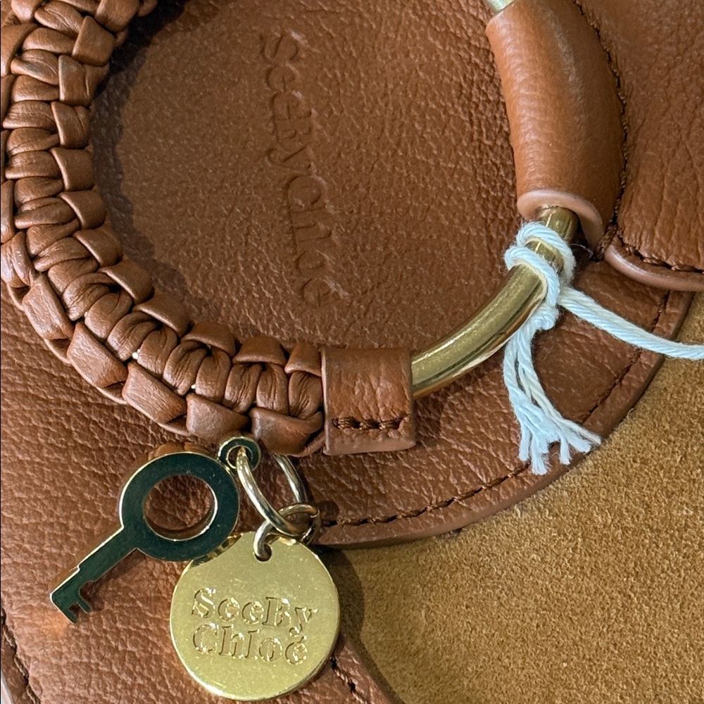 See by Chloé Hana Caramello Leather & Suede Saddle Crossbody Bag - Picture 13 of 16